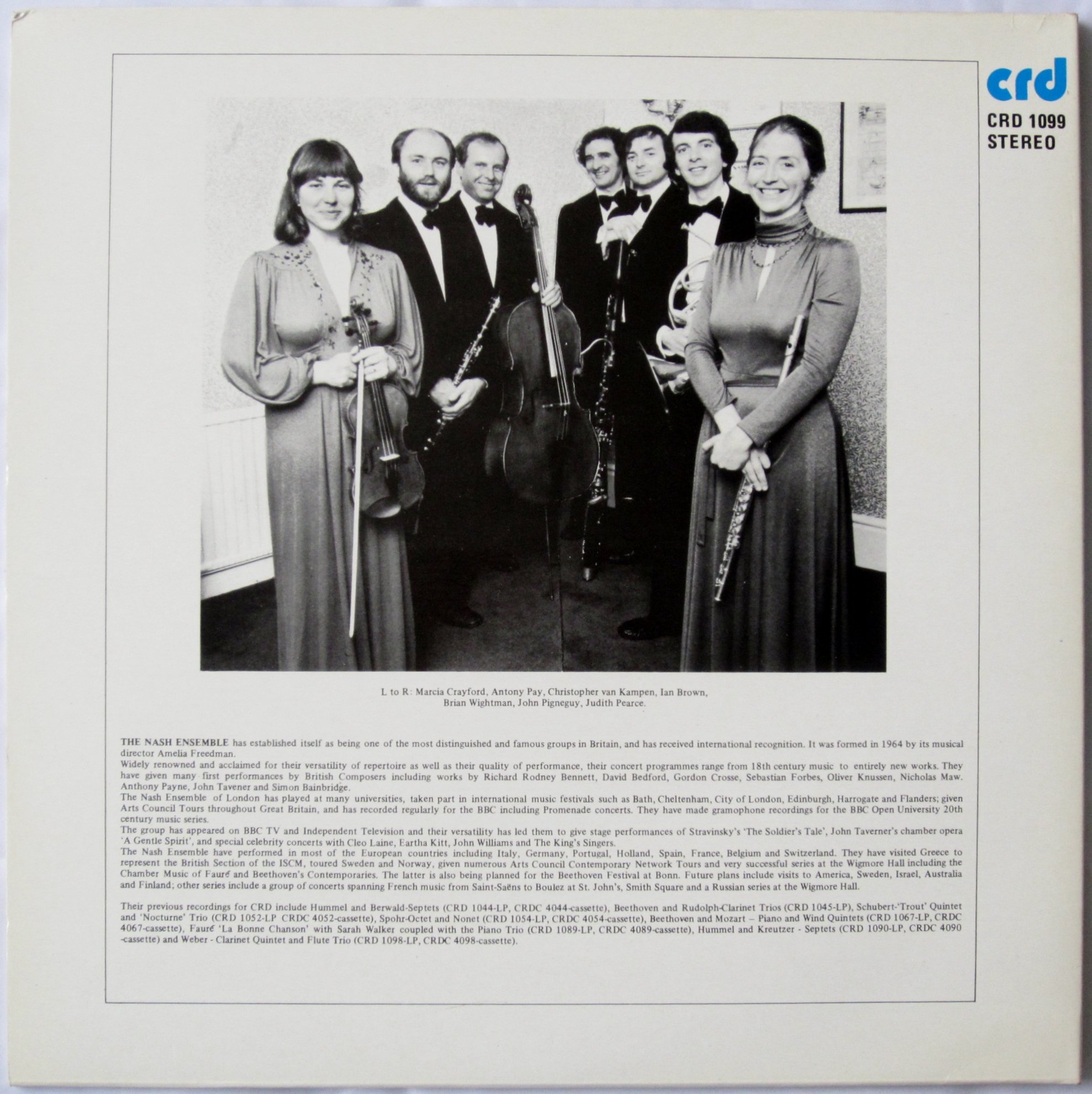 Septet In A Minor For Flute, Clarinet, Horn, Bassoon, Violin, Violoncello And Piano Op. 147 â€¢ Quintet In C Minor For Flute, Clarinet, Horn, Bassoon And Piano Op. 52