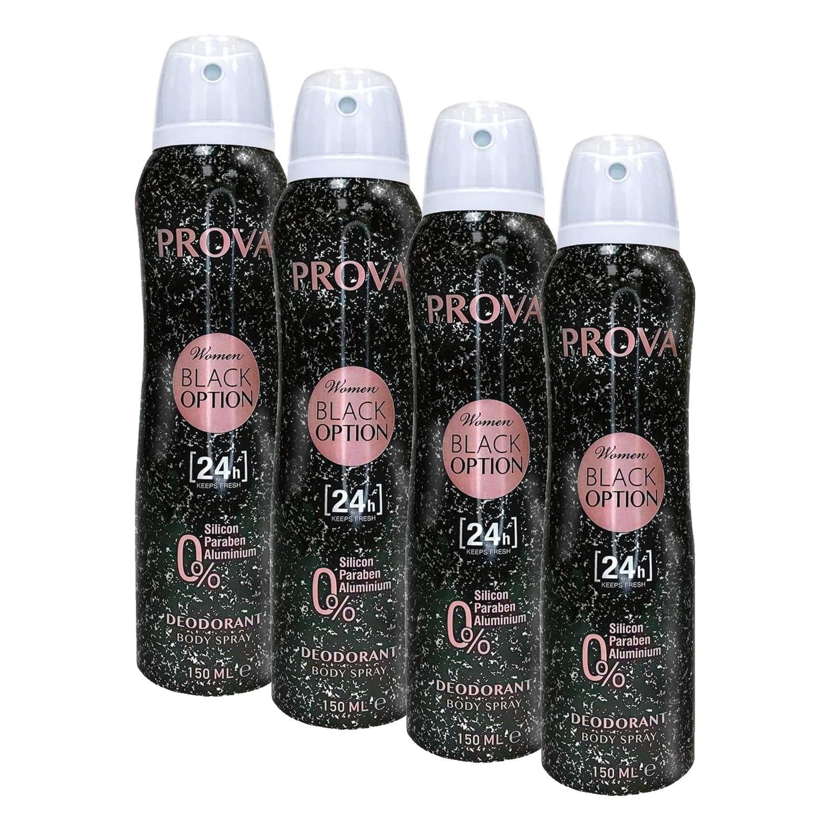 Prova Black Option Kadın Deodorant 150 ml (4 paketi)