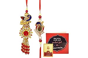 TIED RIBBONS Rakhi for Brother and Bhabhi - Bhaiya Bhabhi Rakhi Set