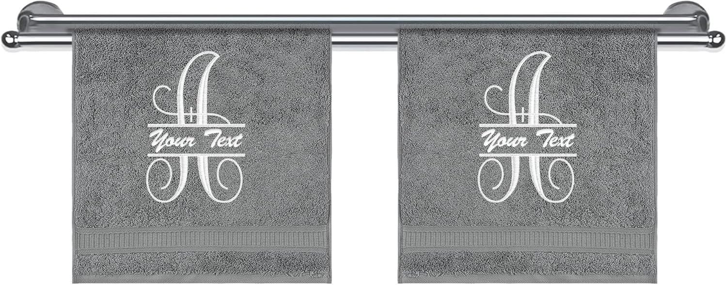 Monogrammed Bath Sheet Towels for Bathroom, Hotel, Spa, Pool, Super Soft, Highly Absorbent Turkish Towel 100% Cotton Oversized 40 x 80 Extra Large Jumbo Decorative Personalized Bath Sheets, Beige