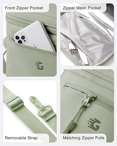 Miniatura 8 de Bolsa de almuerzo aislada para mujer y niñas - Impermeable, a prueba de fugas, ligera, reutilizable, enfriadora para la escuela, el trabajo, el