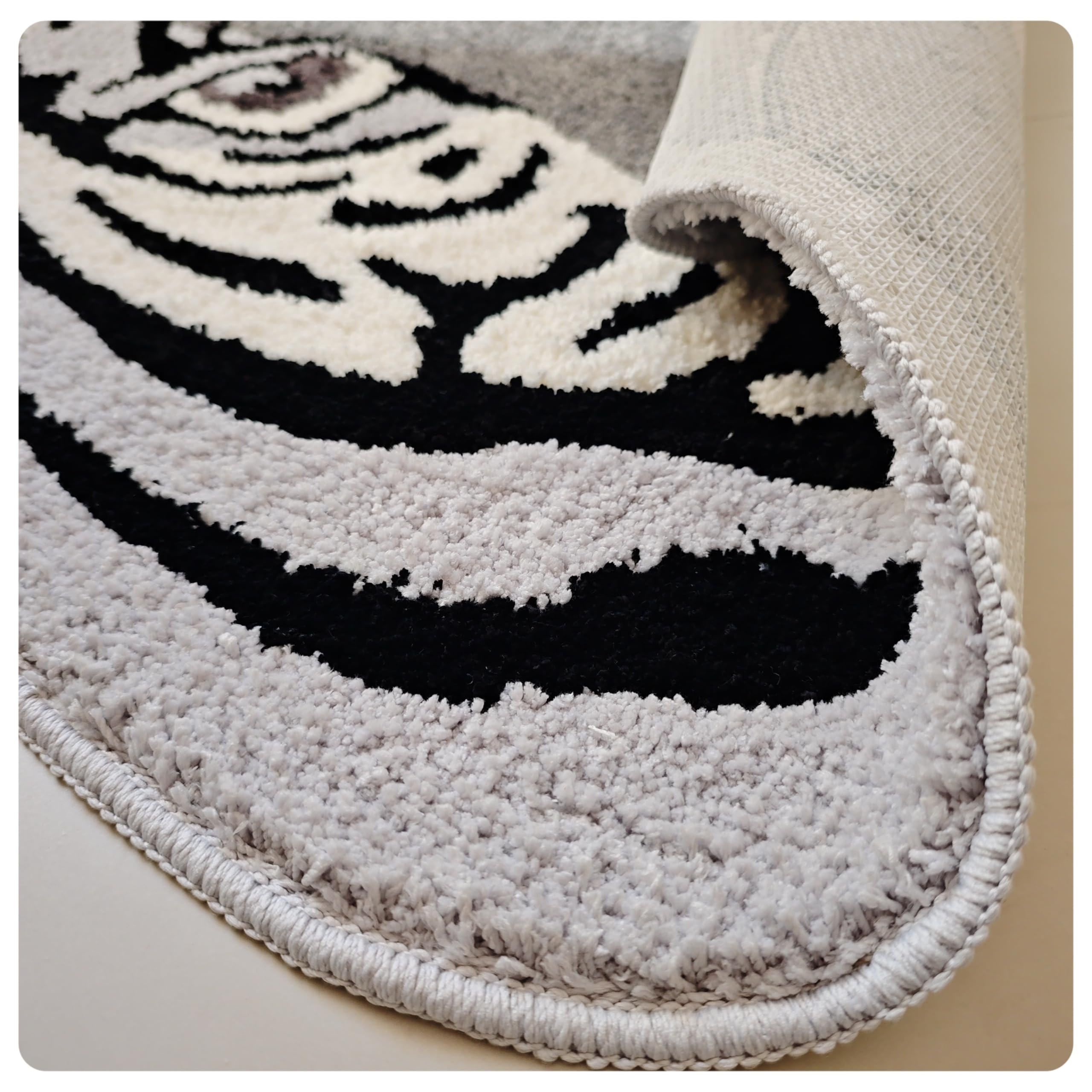 Fun tiger teppich,Kinderzimmerteppich,unregelmäßig Kinderteppich für Kinder,für Schlafzimmer Wohnzimmer Spielzimmer und Babyzimmer kinderzimmer antirutsch waschbarer Dekoration Teppiche(Eisenhaltig)