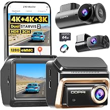 DDPAI Z90 Master 3-Channel 4K Dash Cam Front & Rear & Inside with 64G SD Card
