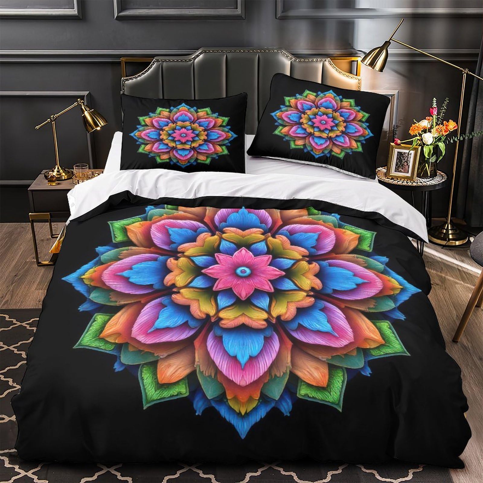 Housse de couette fermeture éclair facile à changer en microfibre douce 135x200