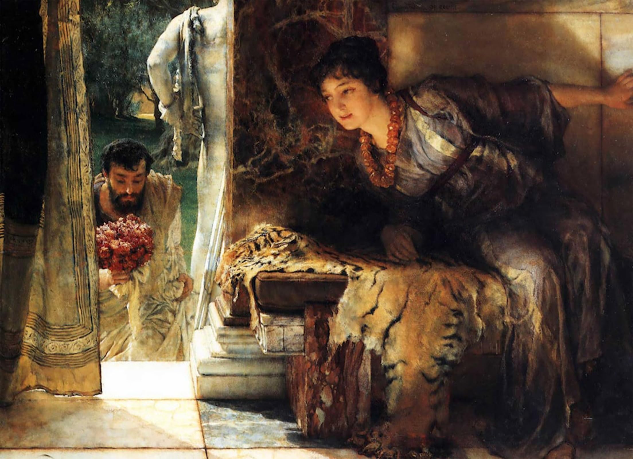 SERENDIPITP Vintage Picture Print on Canvas Wall Art Poster Welcome Footsteps Lawrence Alma-tadema Artwork Print Poster for Wall Decor 60x90cm