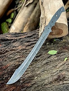 Forged Damascus Steel Machete Blanks Knife Making Supplies DIY Sword Blank Blade 3643 - JNR Traders
