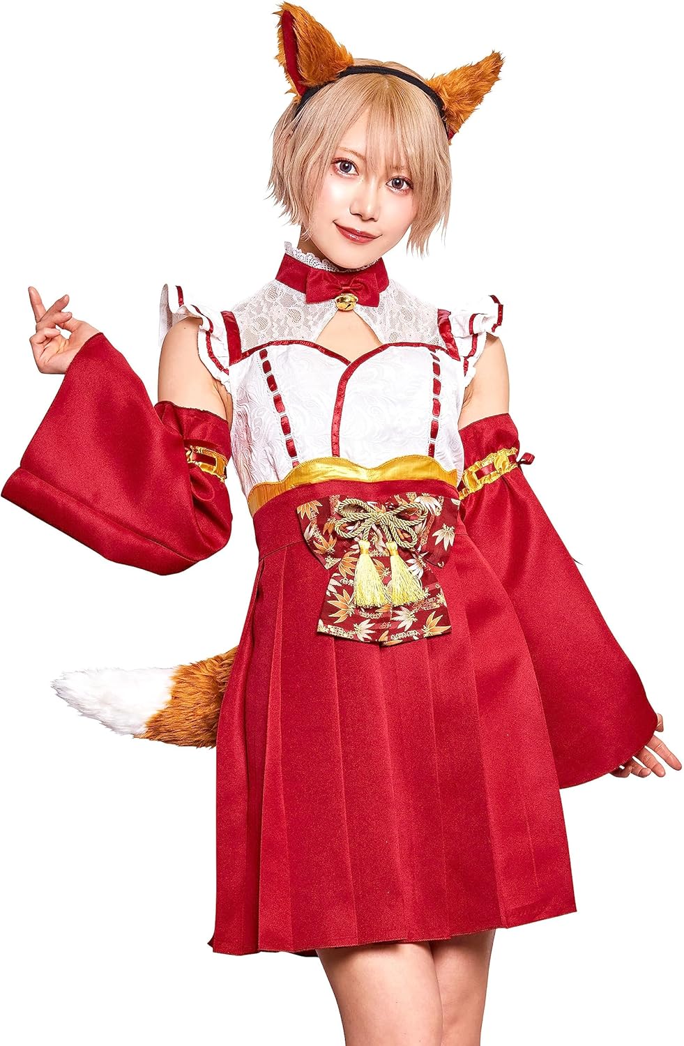 クリアストーン(Clearstone) ハイカラニズム コスプレ ハロウィン キツネミコ レディース レッド クリアストーン(Clearstone) ハイカラニズム コスプレ ハロウィン キツネミコ レディース レッド