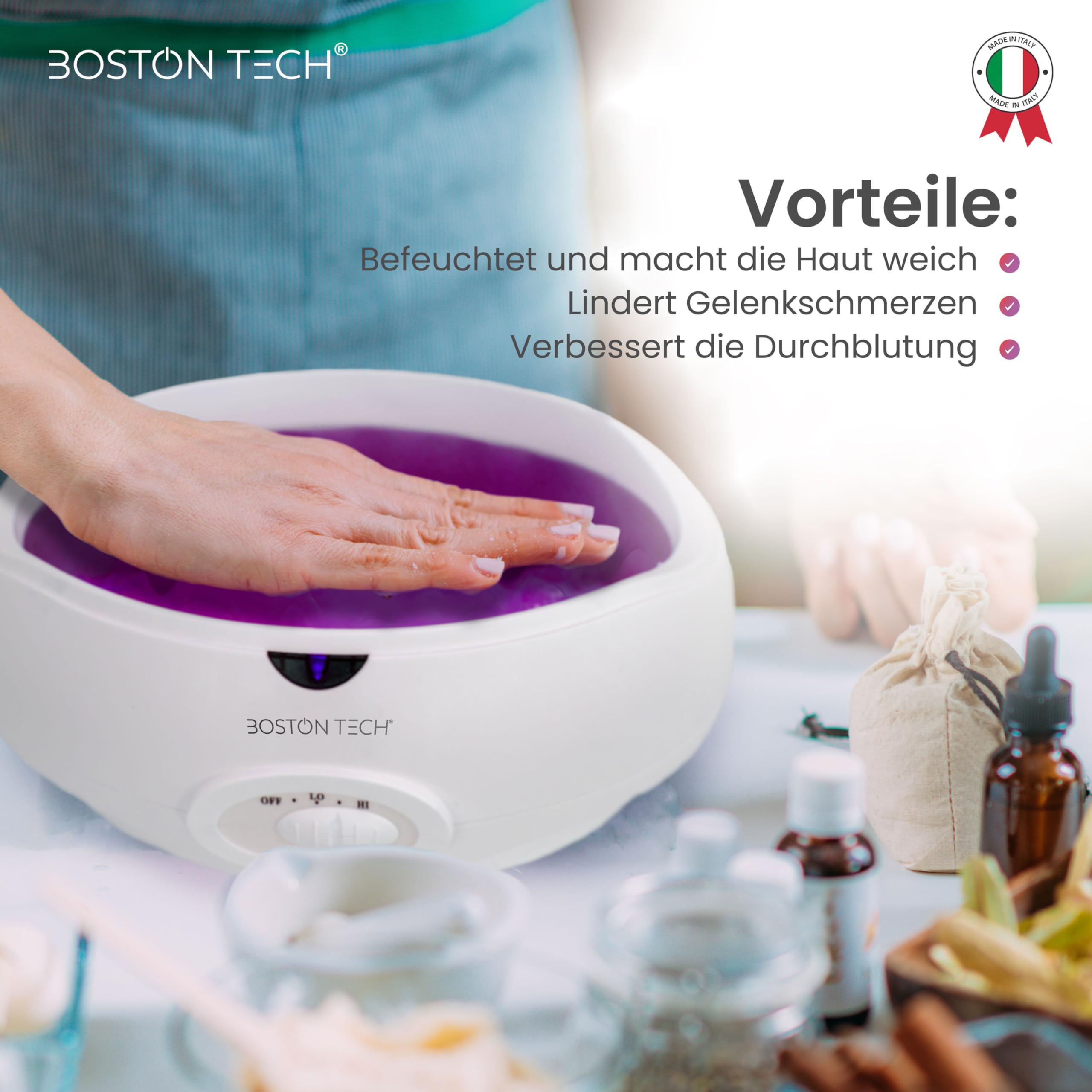 Paraffin für Hände und Füße Boston Tech Antioxidative Rehabilitation 2 Blöckex 450g Neutral