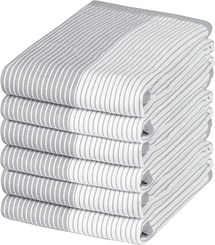 Miniatura 35 de Toallas de cocina de alta calidad (20 x 28 pulgadas, paquete de 6) Toallas de cocina grandes de algodón Juego de sábanas de cocina planas