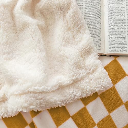 Miniatura 3 de LOMAO Manta Sherpa de vellón con patrón a cuadros, suave, gruesa manta para sofá y cama, lujosa, cálida y acogedora para todas las estaciones