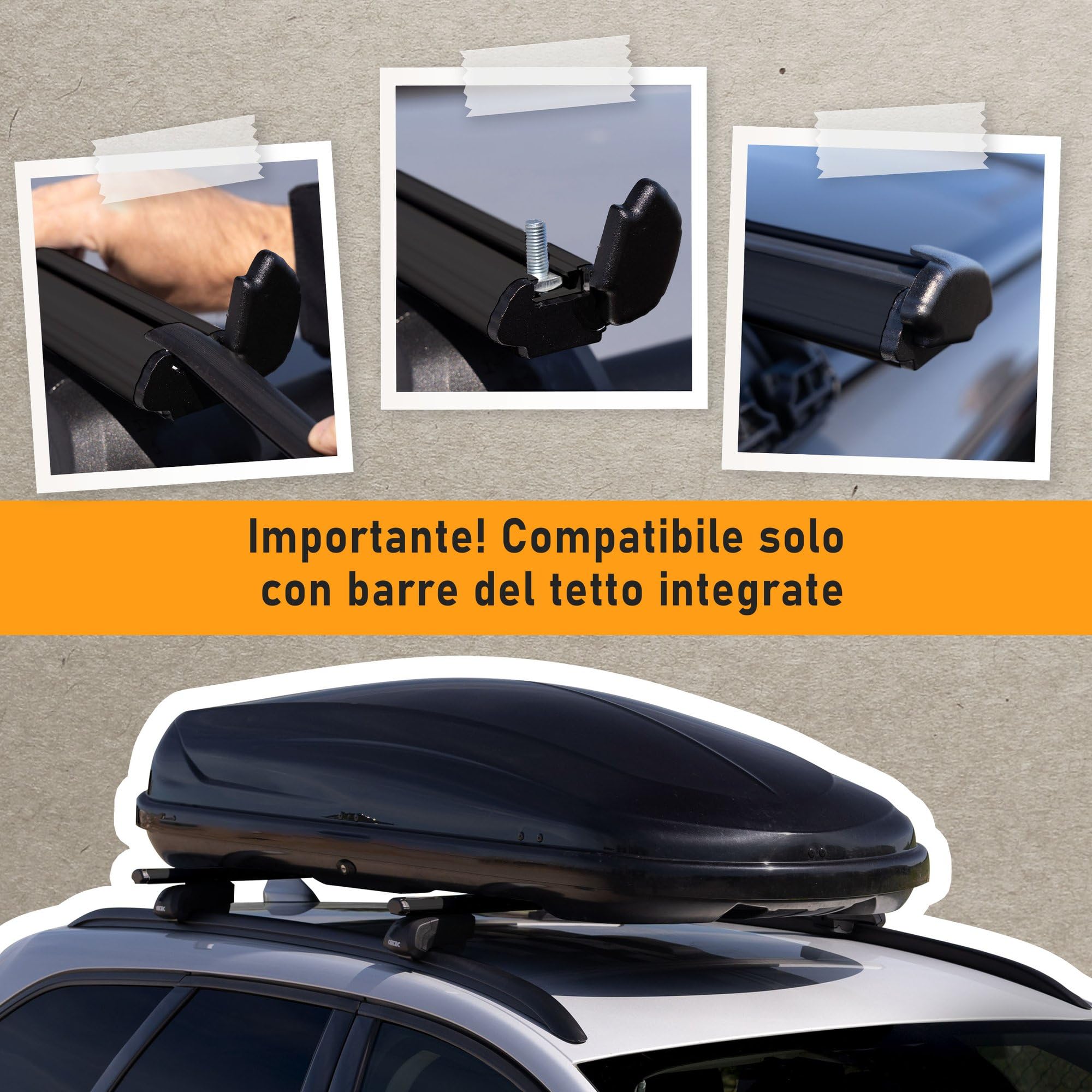 CHROMEMASTER Portapacchi da Tetto, Barre Tetto; Compatibile con Mercedes GLC 2015-2022; Per il Trasporto di Box da Tetto, Portabiciclette, Scala | Struttura Leggera e Resistente in Alluminio
