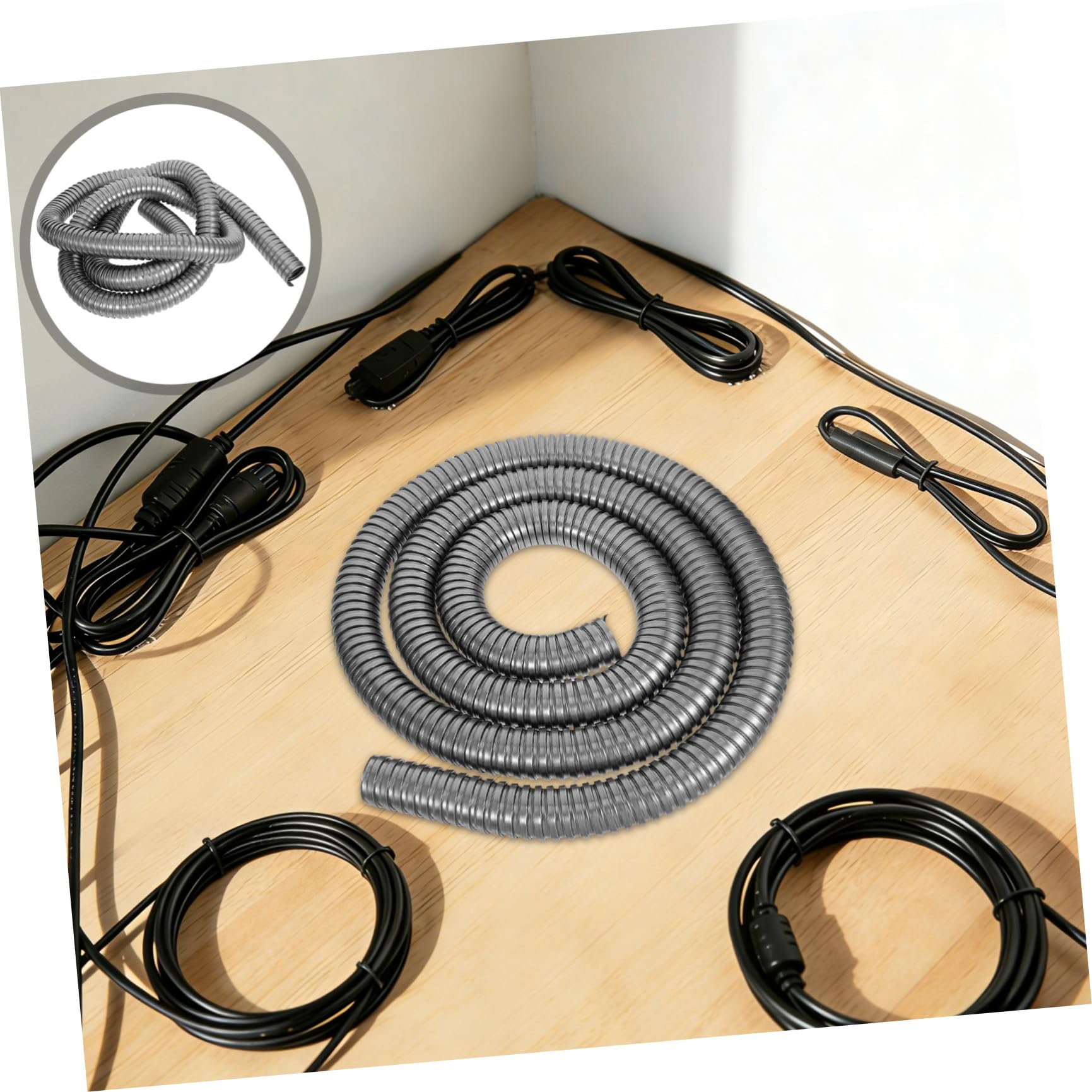 STOBAZA Tubo Corrugato in Acciaio Inossidabile 304 Flessibile per Cablaggio Elettrico, Protezione Robusta del Cavo Installazione Efficiente, per Impianti di Illuminazione Paesaggistica