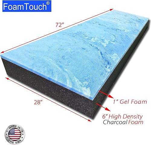 Miniatura 2 de FoamTouch Colchón de espuma viscoelástica de gel de 7" sin funda