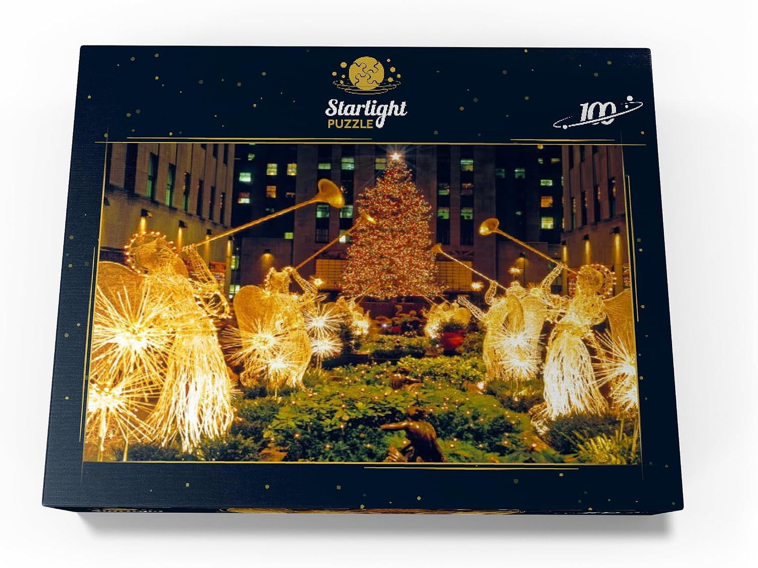 MyPuzzle Rockefeller Center At Christmas Time, New York City, New York, USA - Premium 100 Piece Jigsaw Puzzle for Adults