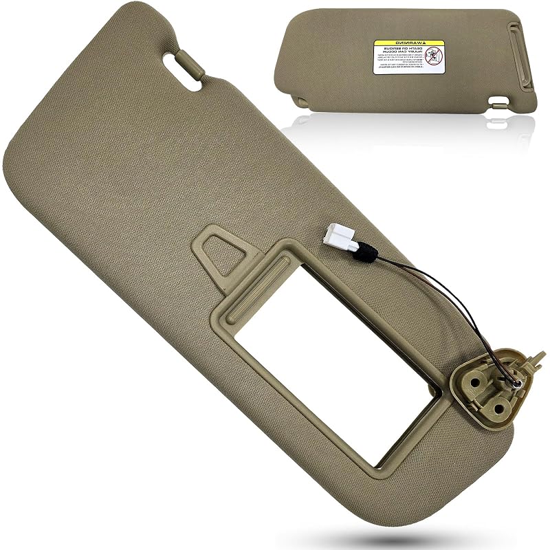 Para-Sol Direito do Passageiro para Hyundai Santa Fe 2006 a 2009 UMISHI Bege