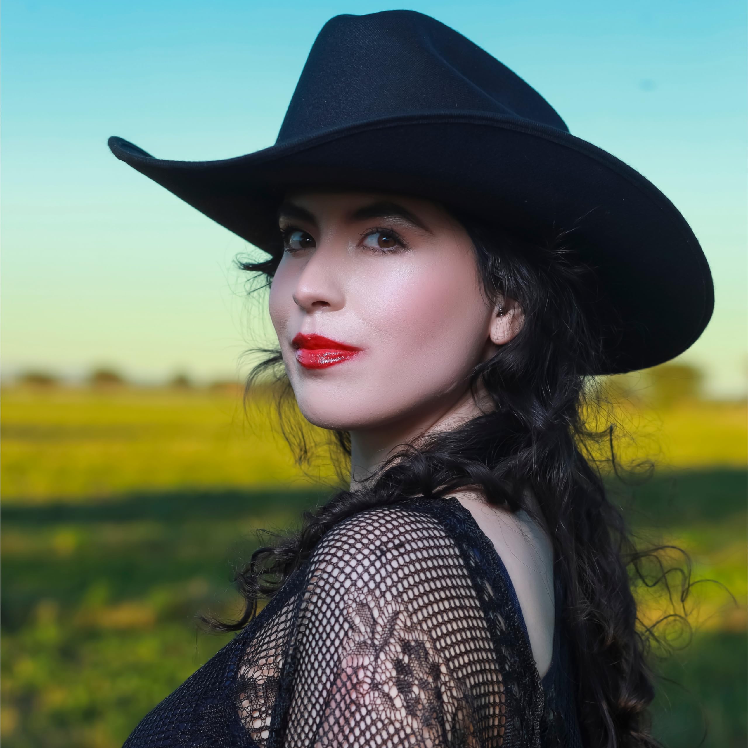 Sombrero de vaquero y vaquera del oeste