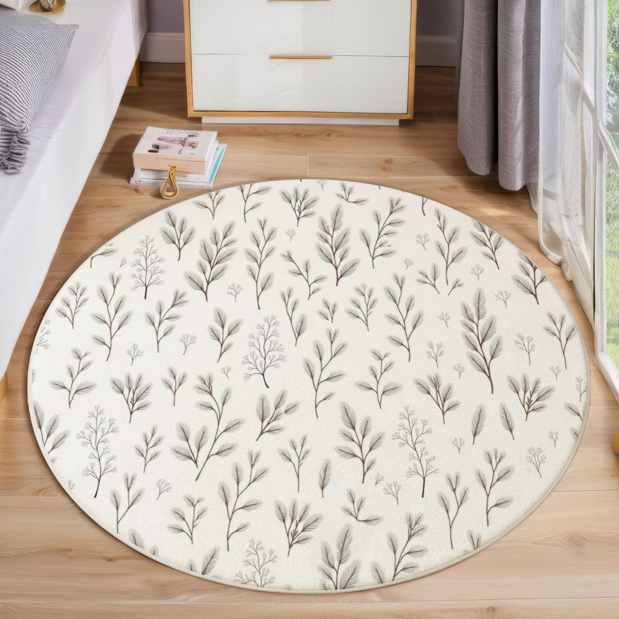 Tapis de chambre antidérapant doux résolvant les glissades tapis beige
