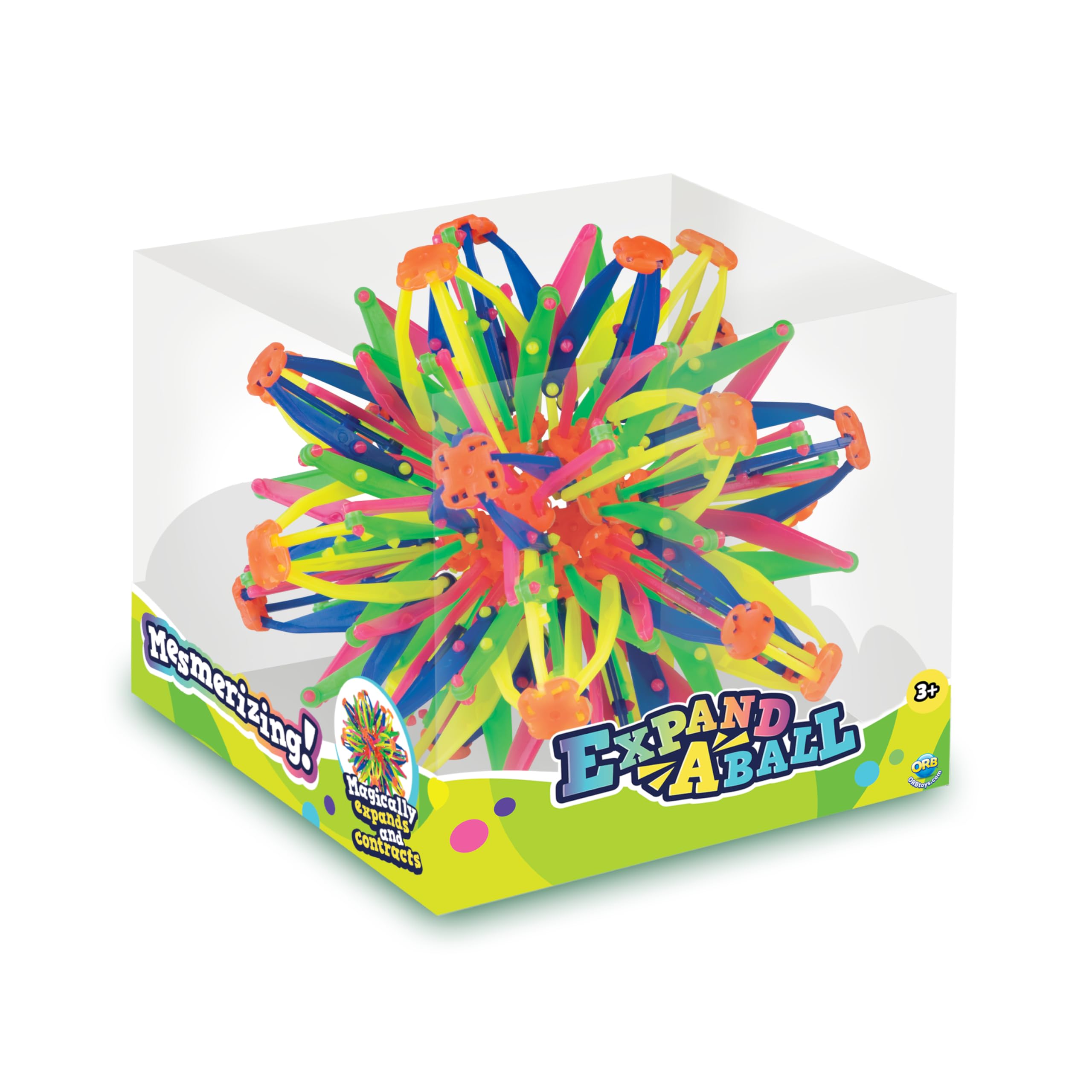 ORB Curiosities Jumbo Expand-A-Ball - More Than Doubles in Size from 6" to 14"- Expandable Sensory & Fidget Sphere and Breathing Ball Toy - Great for Breathing Exercises and Play for Kids and Adults