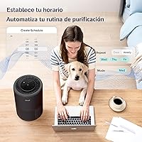 Vista 2 de LEVOIT Purificador de aire para casa dormitorio, control inteligente WiFi Alexa, AHAM VERIFICADO, filtro 3 en 1 con HEPA Modo de Sueño para Negro