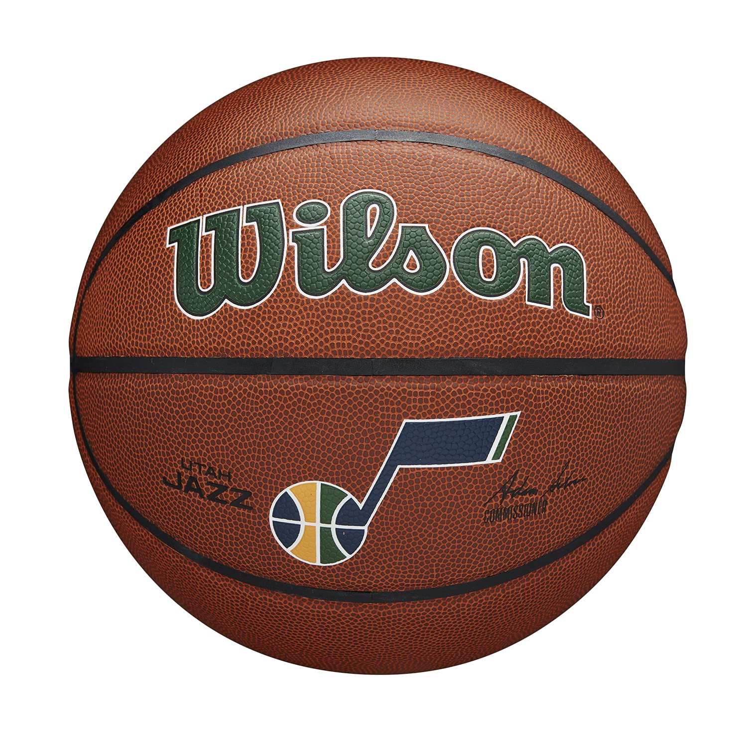 Wilson Basketball, Team Alliance Model, UTAH JAZZ, Indoor/Outdoor, Mixed Leather, Size: 7