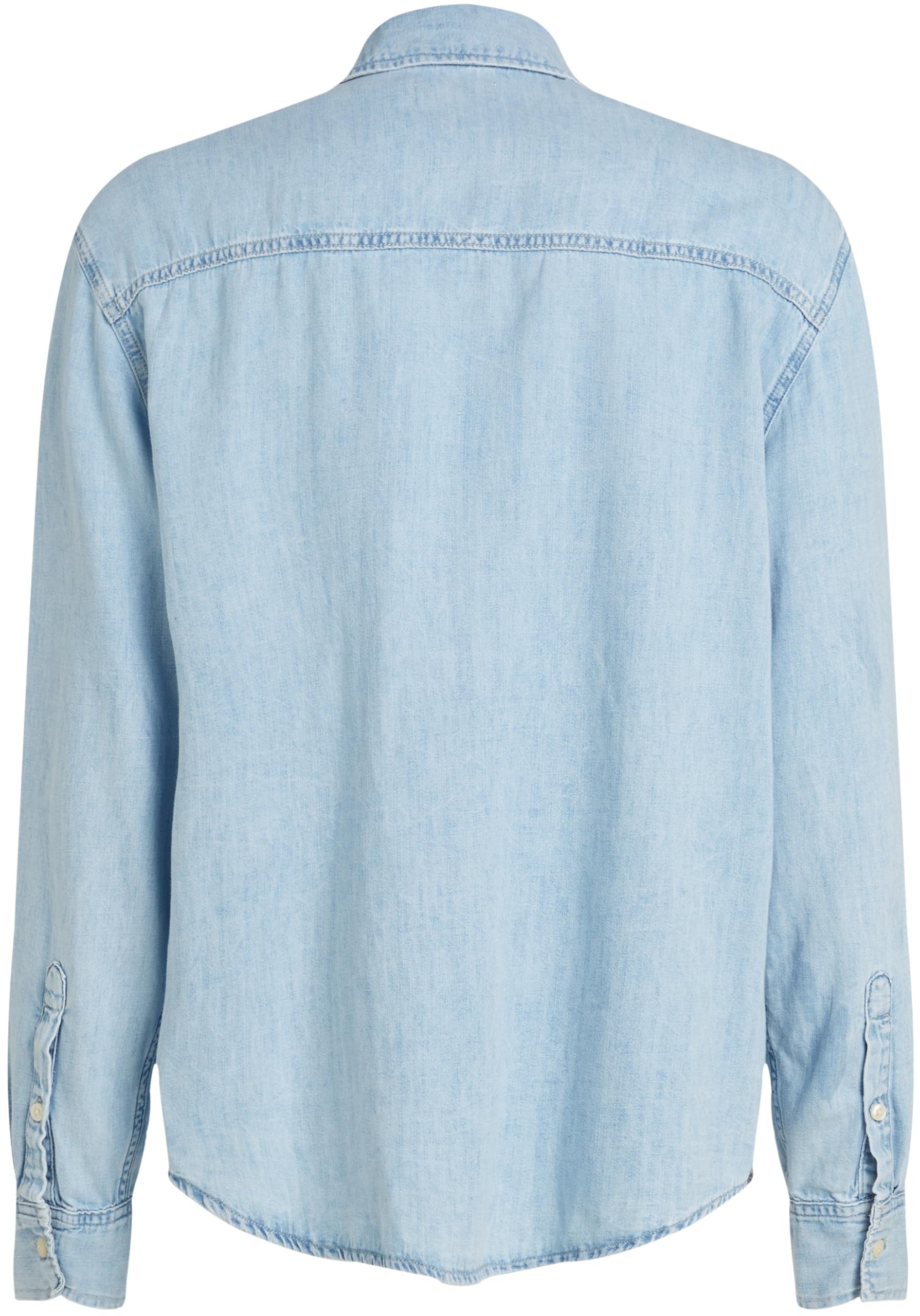 Calvin Klein Regular Linear Denim Shirt J30j327508 Camicia L/S Unisex - Adulto