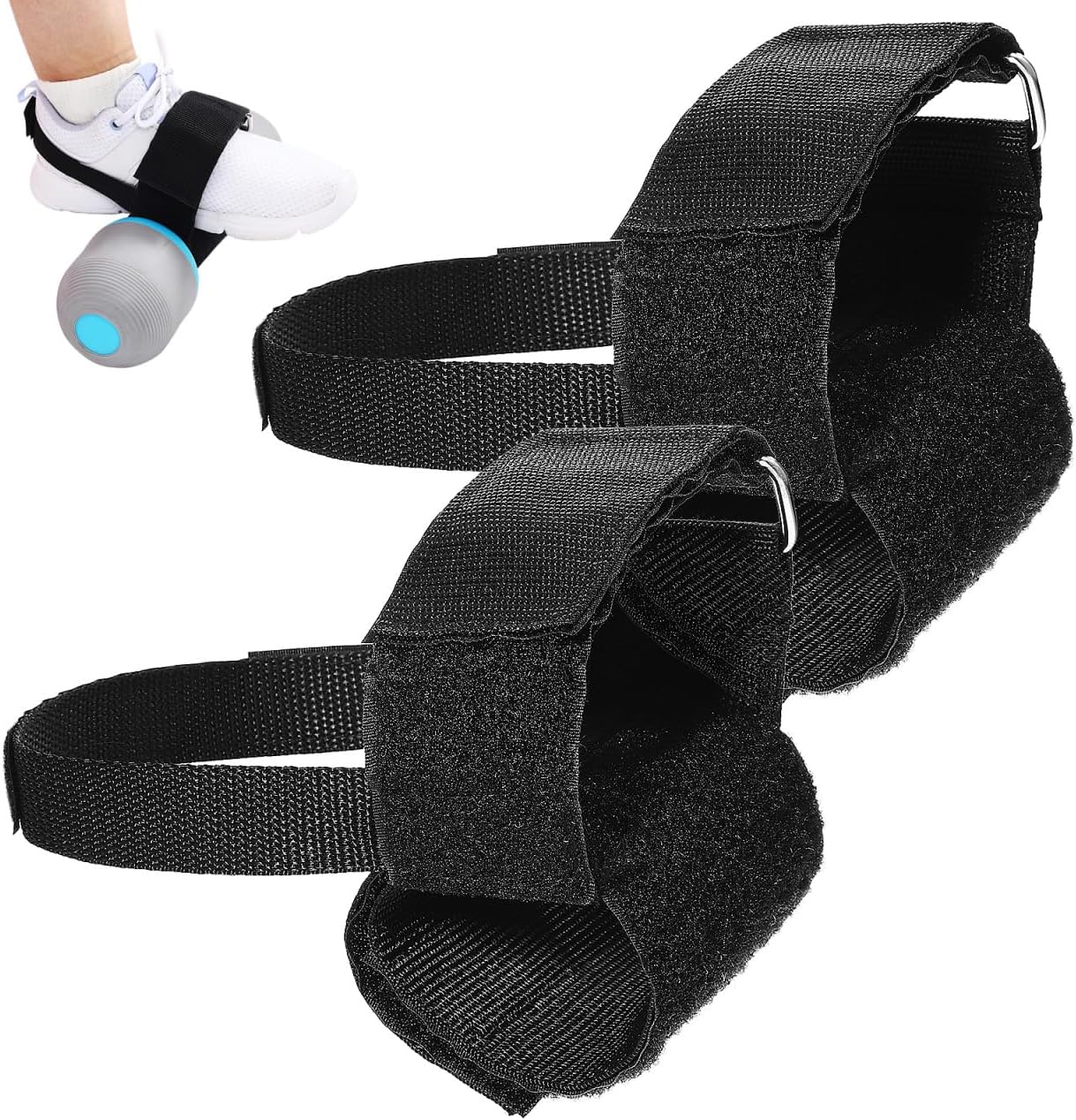 Mipcase Adjustable Ankle Weight Straps for Dumbbell Attachment Heavy-Duty Tibialis Trainer Straps for Leg Workout Accessory Secure Fit for Gym and Home Fitness