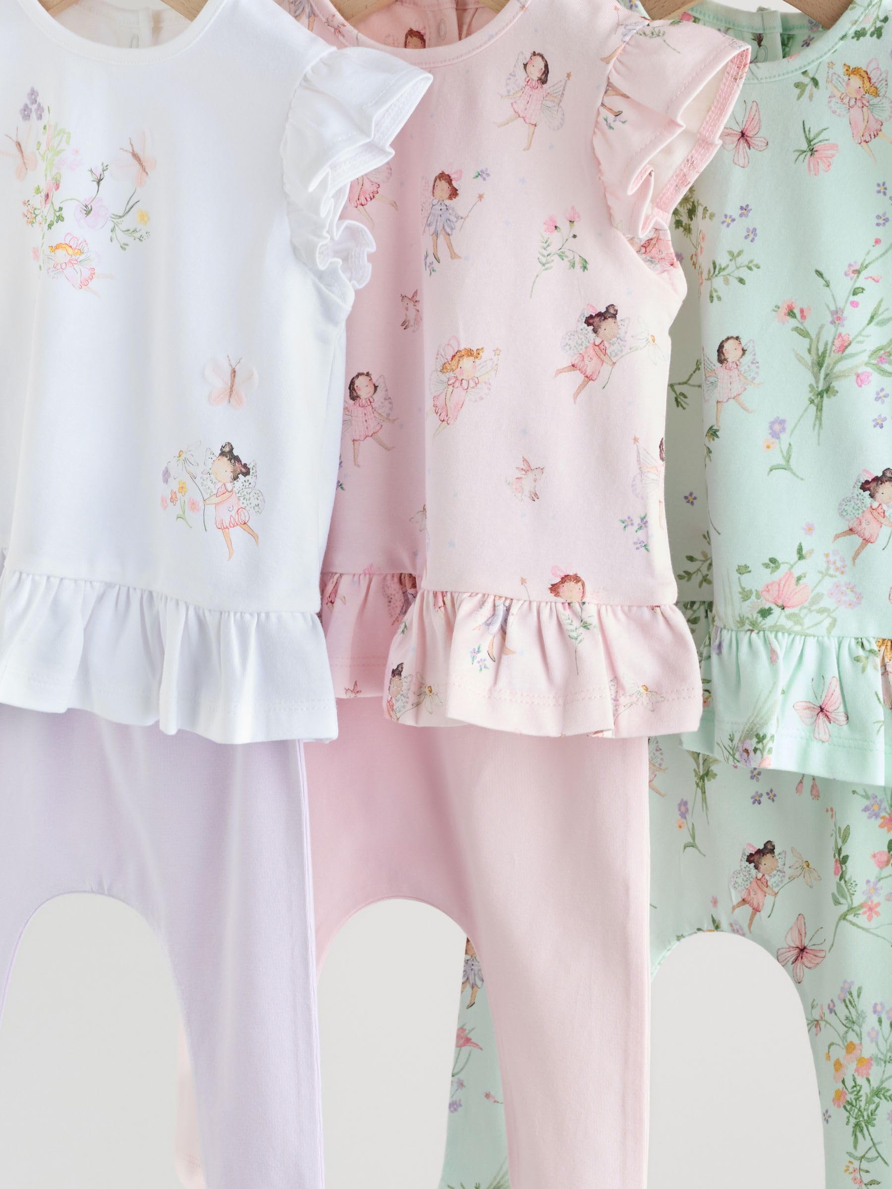NEXT Baby Mädchen Baby Kurzarm-Oberteil und Leggings im 6-teiligen Set