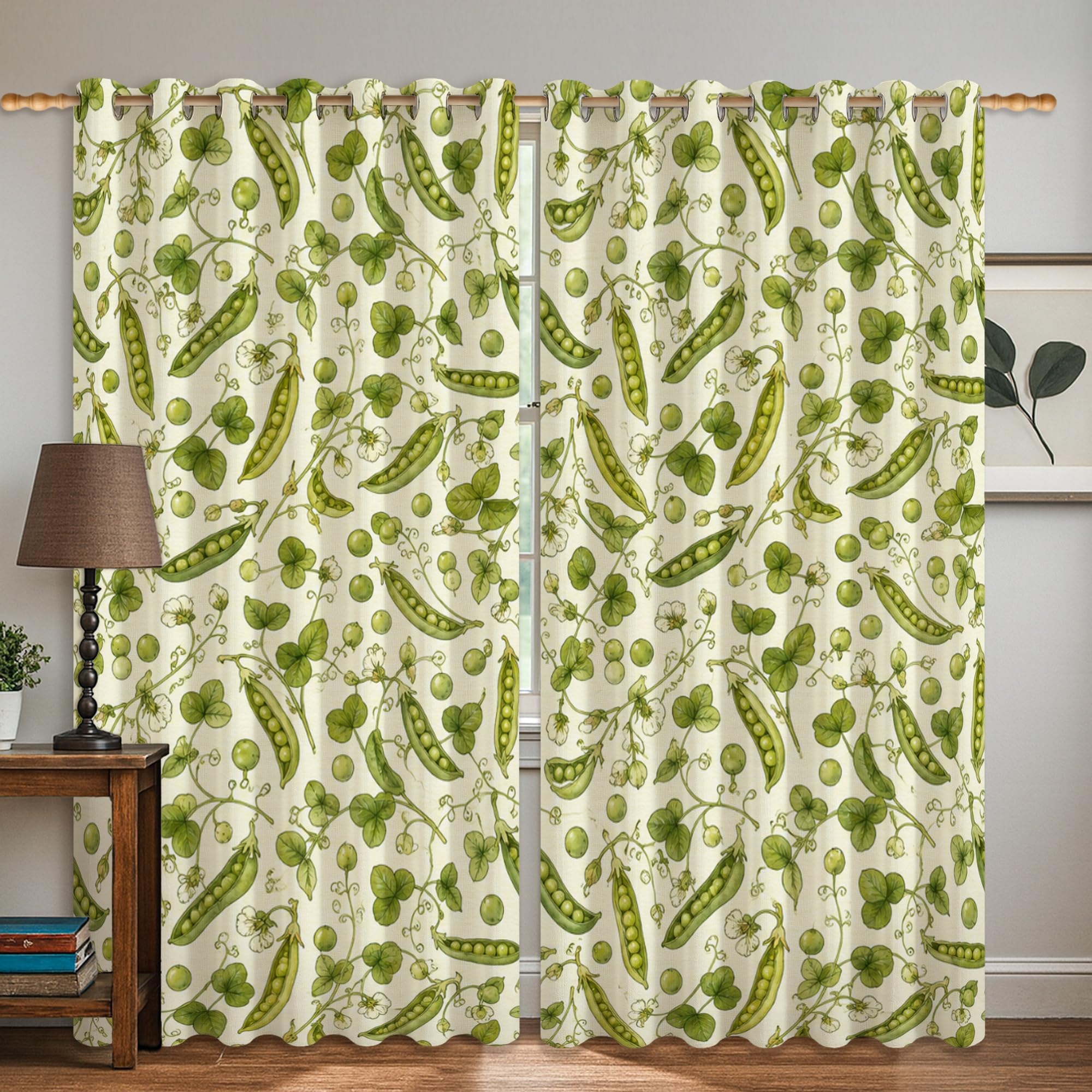 Rideaux occultants anti froid pour chambre et salon motif naturel