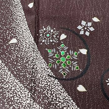 Amazon.co.jp: 玉虫を使用した結晶と桜の付け下げ 着物 : ファッション