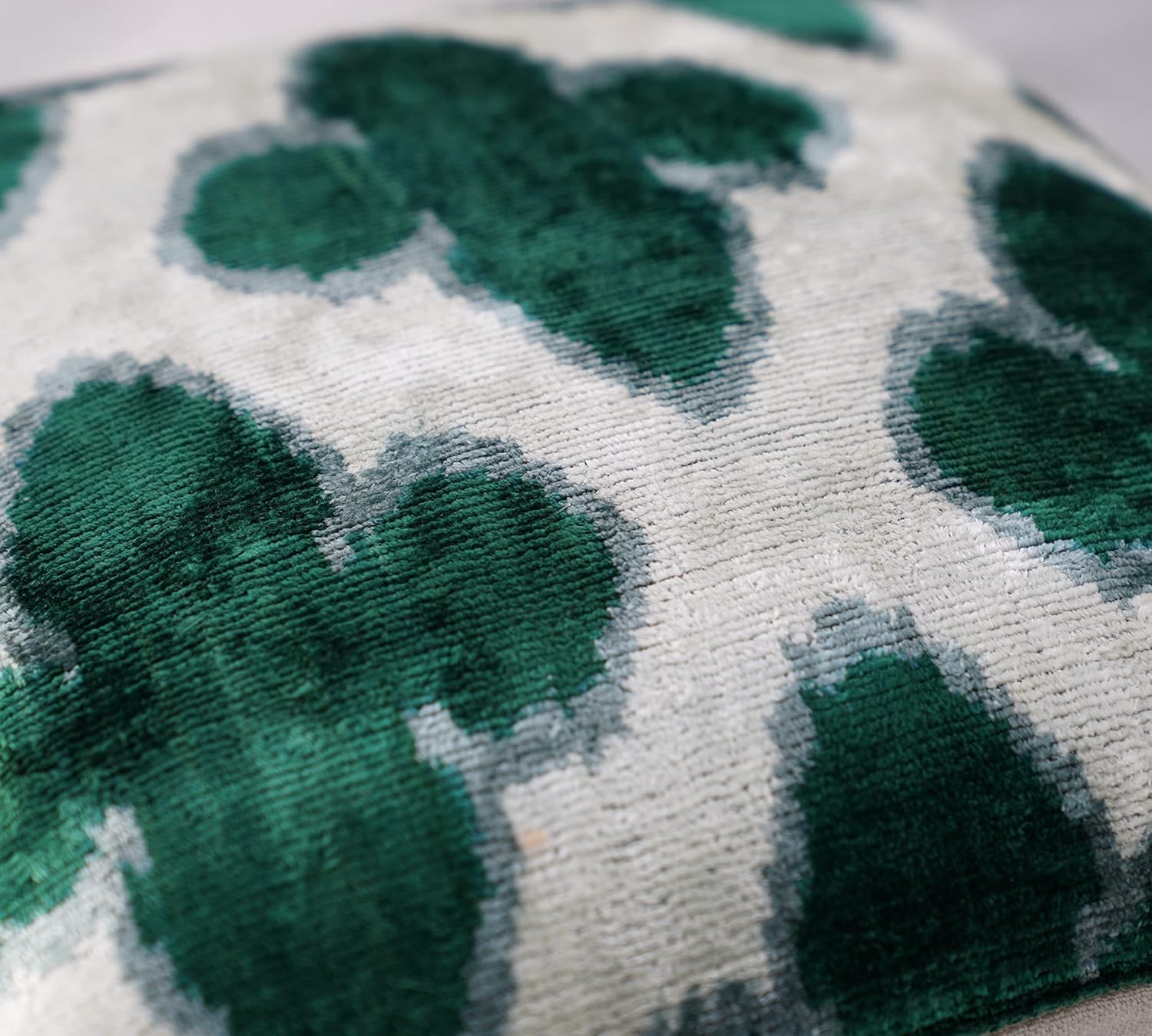 CANVELLO-Exquisite Down Pillow/Throw Cushion: Feather Pillows Elegance & Art | Iconic Throw Pillows with Ikat Design | Soft Velvet Silk (16"x16")