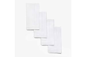 Solino Home Linen Napkins - 100% Linen White Dinner Napkins