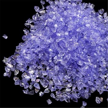 Irregular Crushed Glass Chips Sprinkles, 50g Glass Chunky Glitter Stones for Nail Art, Resin Mold Filler, DIY Crafts, Vase Filler, Jewelry Making Blue Purple