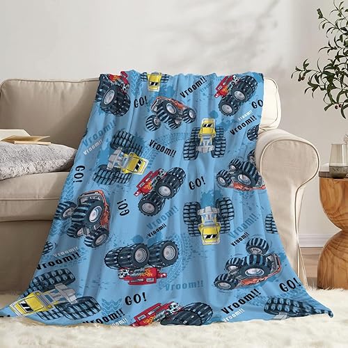 Mon-Ster - Manta de forro polar súper suave, manta de franela acogedora para sofá y cama, 50 x 40 pulgadas, para niños