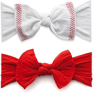 baseball baby bow
