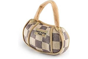 Checker Chewy Vuiton Dog Fashion Handbag Toy