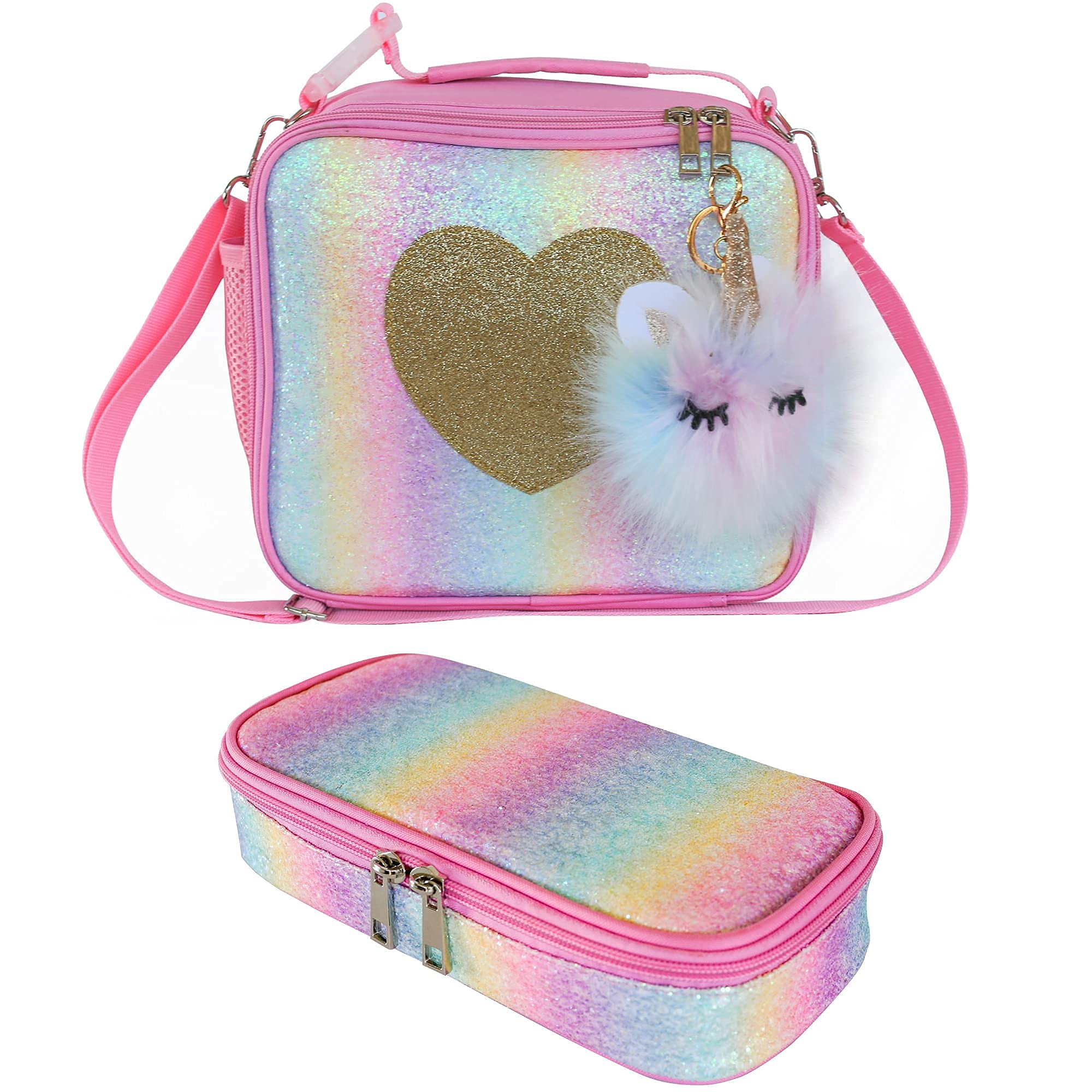 rainbow unicorn lunch bag