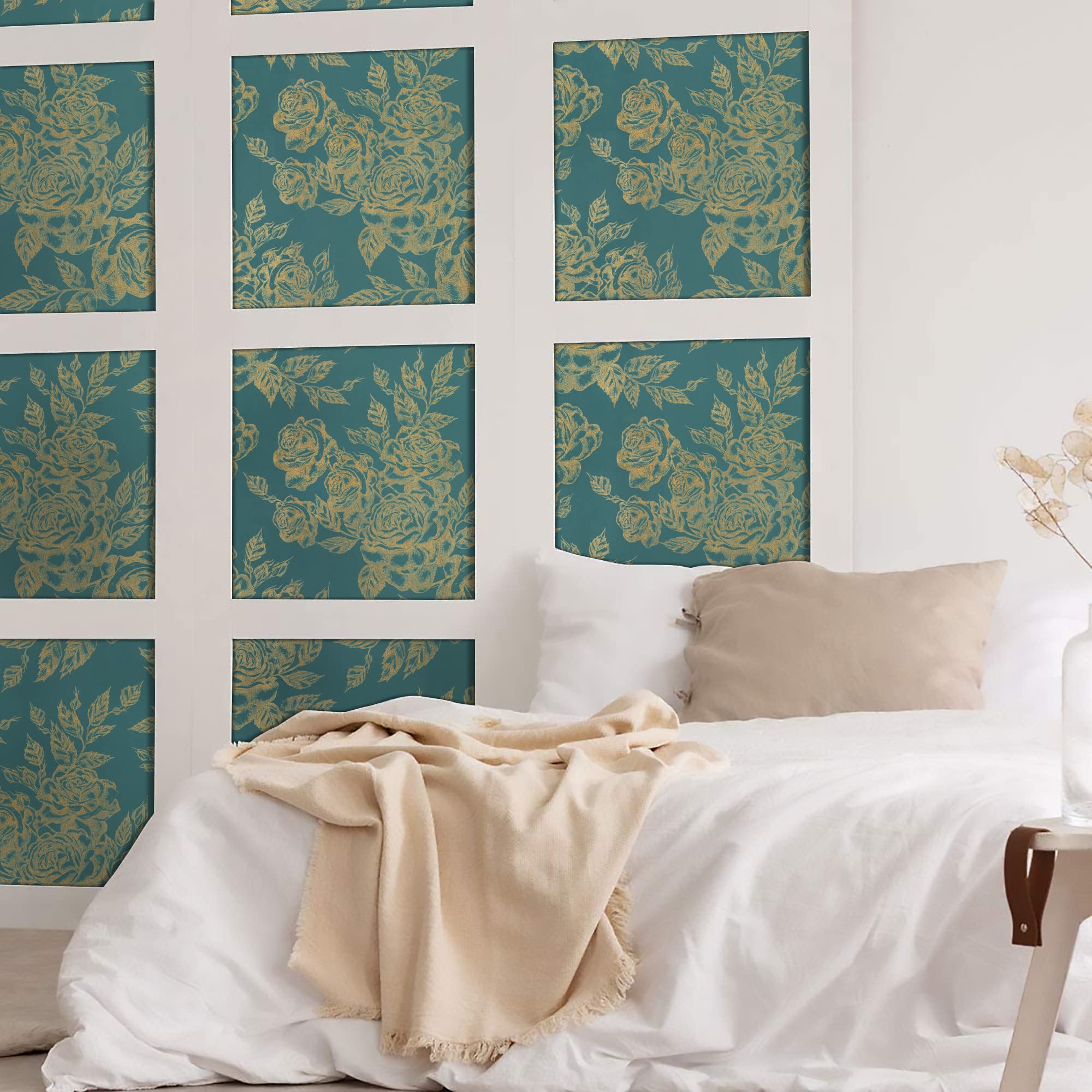 Yomshi Papier Peint Autocollant Vert Foncé - 44 X 300 Cm