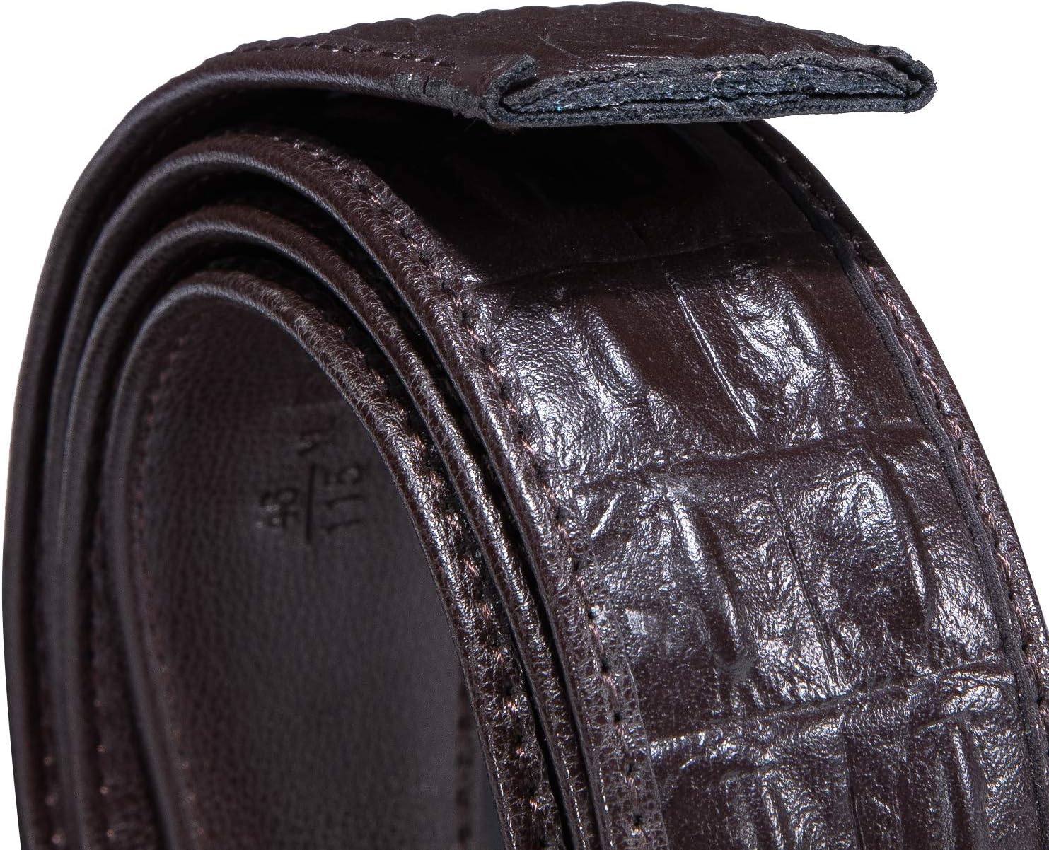 Barry.Wang Designer Mens Belts Leather Ratchet 1 3/8" Adjustable Sliding Buckle Dress Belt Automatic Strap Golf Business - Image 6