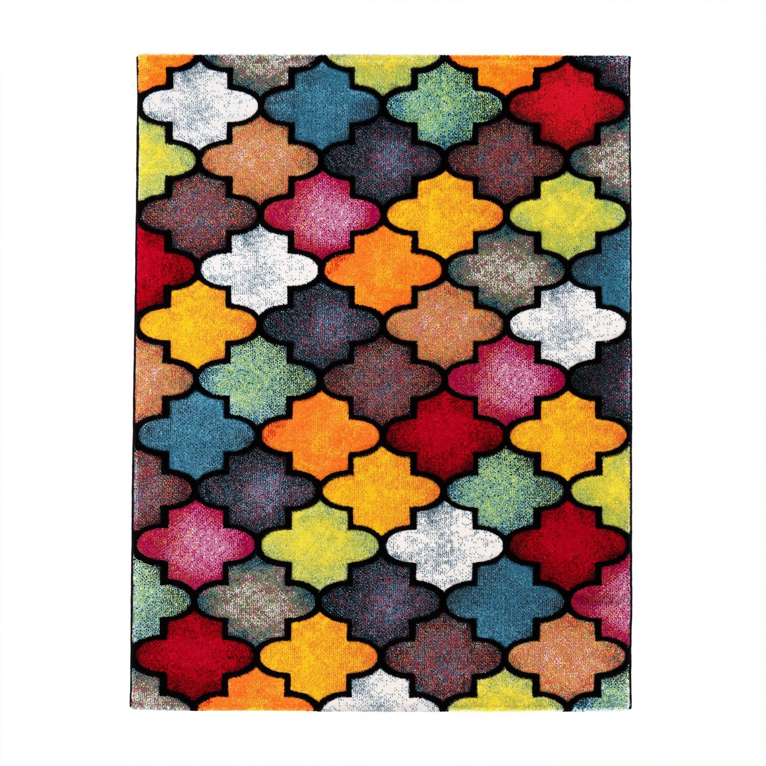 Tappeto Moderno TT Home 120x170 Cm - Pelo Corto Geometrico Multicolore - Polipropilene 100% - Foto 12