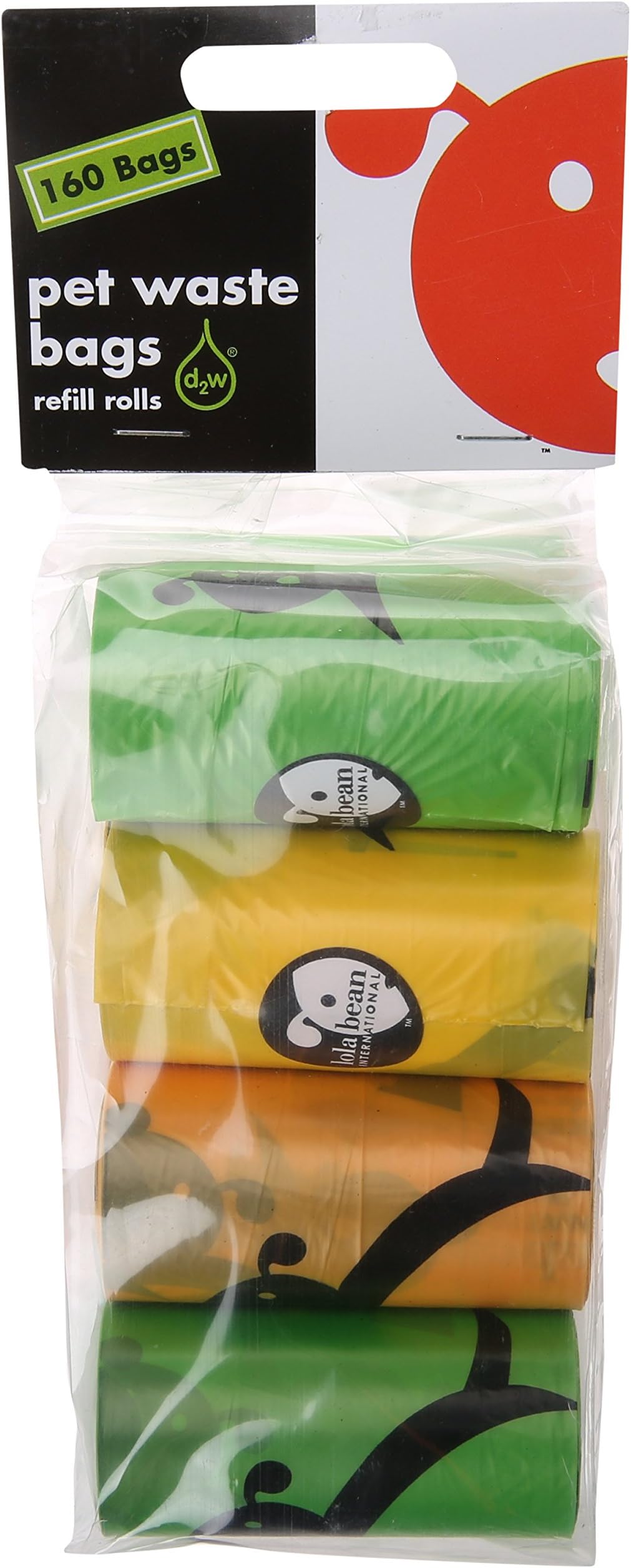 Waste Pick Up Bags, 8 Refill Rolls, Unscented, 160 Count