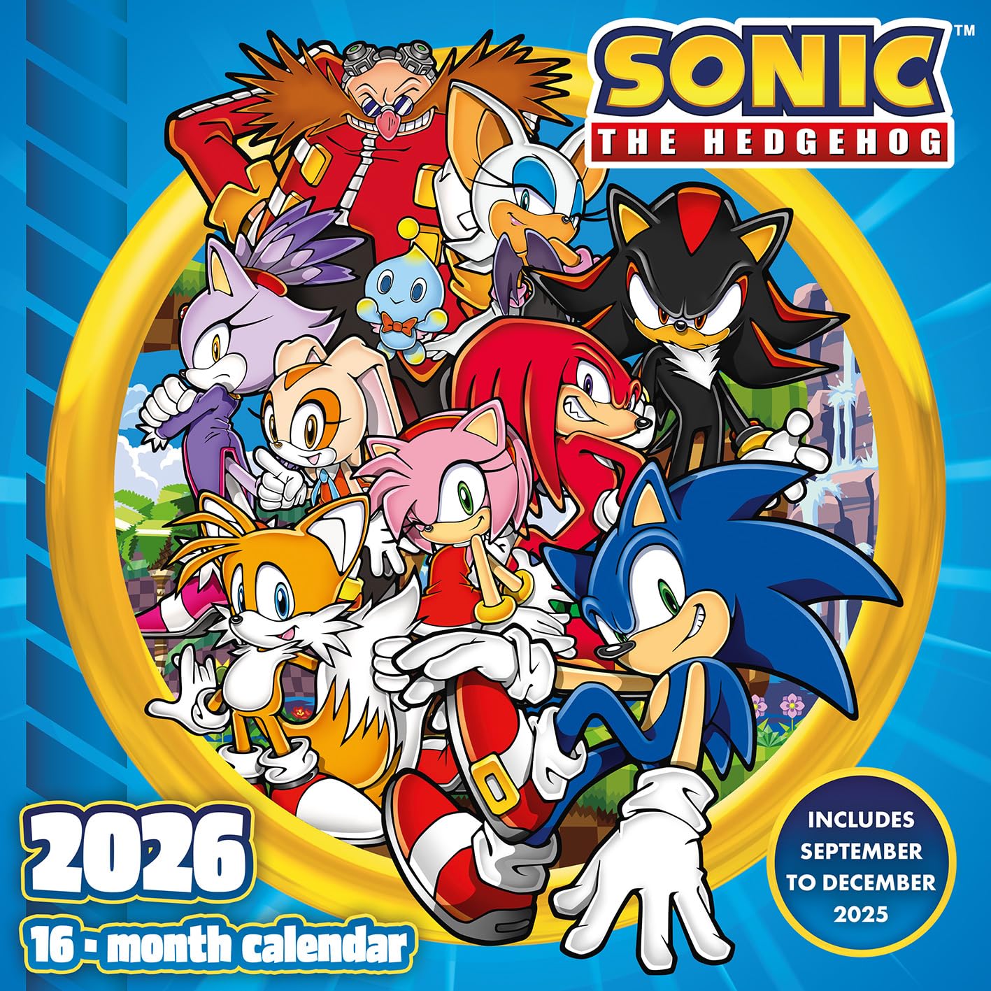 Pyramid International Sonic the Hedgehog 2026 Square Wall Calendar 30cm x 30cm – Gaming Artwork Planner