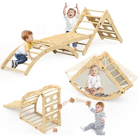 Pikler Triangle Set: The Ultimate 8-in-1 Climbing Haven for Toddlers