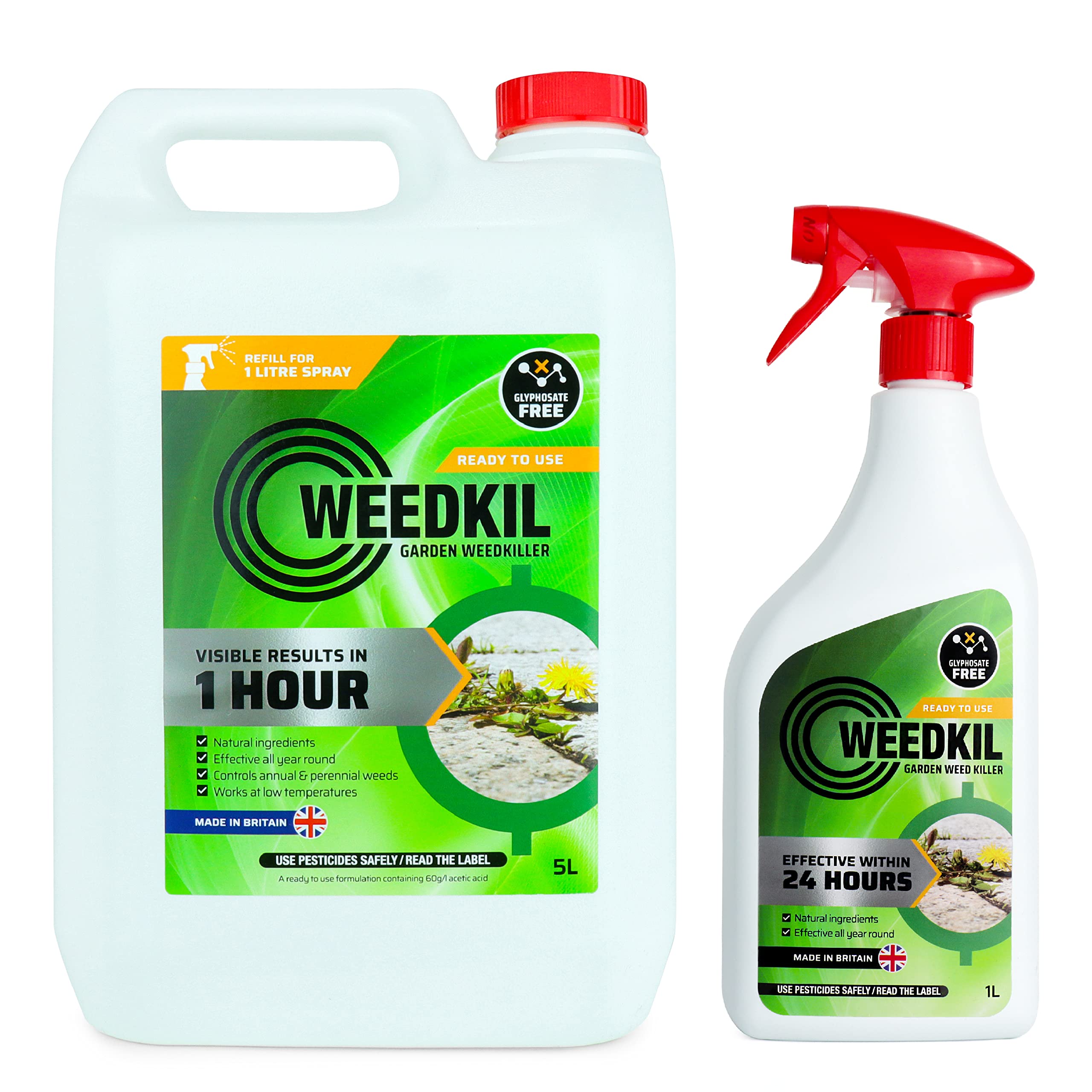 WeedKil Glyphosate Free Weed Killer 1 Litre Harmless To Children