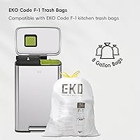 Vista 6 de Cubo de basura EKO Madison con pedal, de doble compartimento, de 25 litros + 20 litros, con forro interior, contenedor para reciclaje, tapa