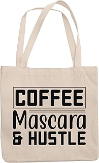 Bolsa de lona de 12 onzas, café, rímel y ajet...