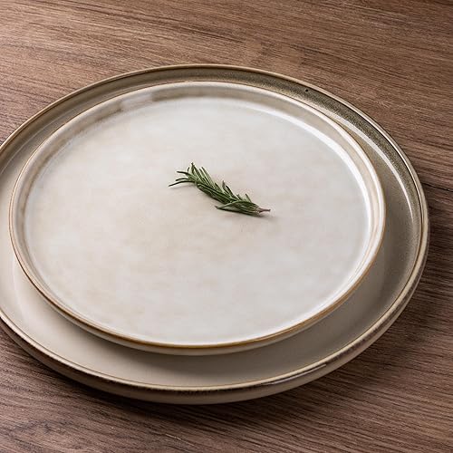 Miniatura 2 de GBHOME Juego de vajilla de cerámica para 6, 18 piezas de platos y cuencos de gres, platos resistentes a los arañazos, aptos para lavavajillas y