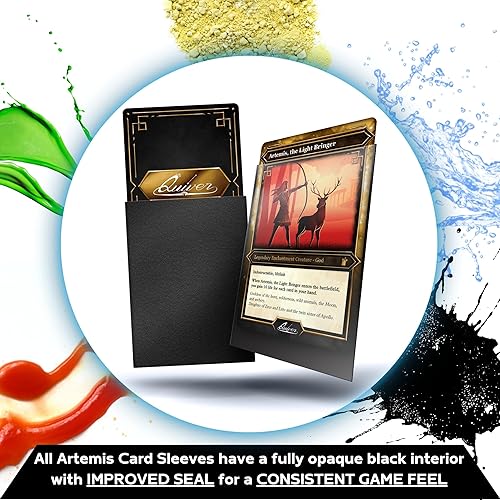 Miniatura 9 de Quiver Time 200 Artemis - Funda para cartas de tamaño estándar, color rojo, fundas mate, protectores de tarjetas compatibles con Magic The Gathering