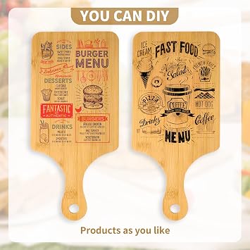 6 Pcs Wood Cutting Board with Handle, 11x5 Inch Chopping Board