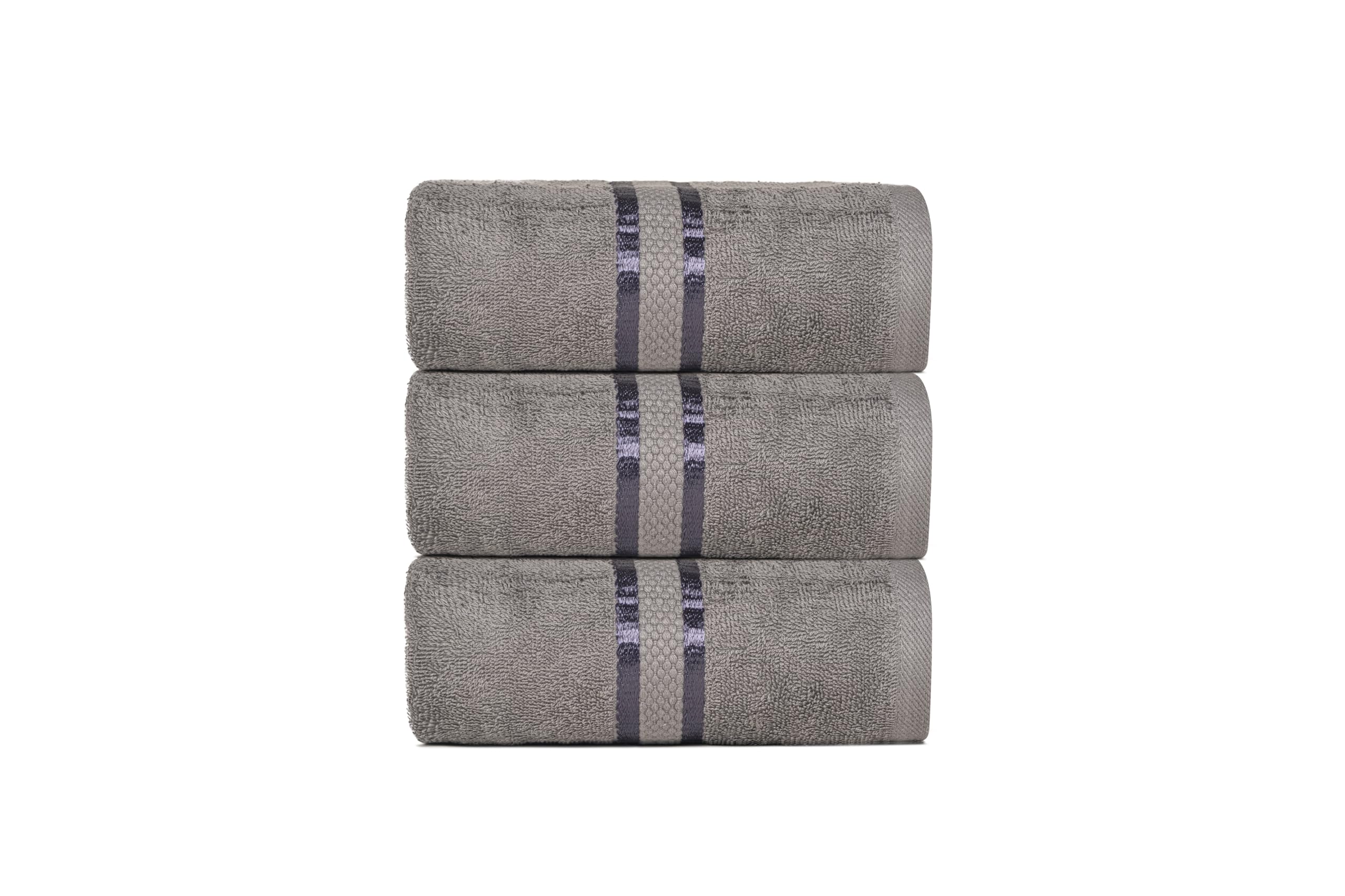 Dewall Maisons Premium 3-Piece Dark Grey Bath Towel Set, 27" x 54" - Ultra Soft & Absorbent 100% Cotton - Perfect for Body, Face, Hands - Spa-Like