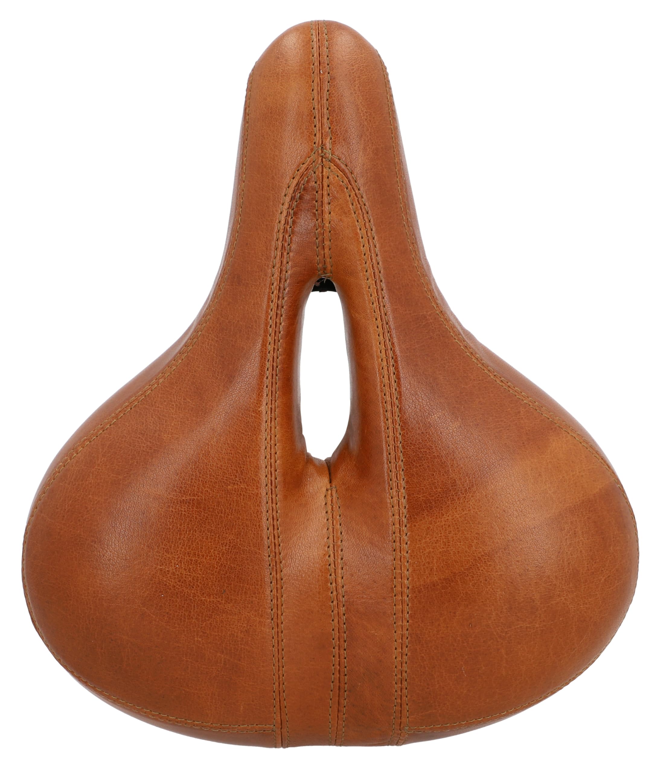 Gusti Sattel Echtes Leder - Connie C. Leder Fahrradsattel Ledersattel Vintage Retro Sattel Fahrrad Weich Gepolstert Breit Ergonomisch